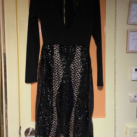Nwt fashion Nova Your lucky night sequin dress sz L - Picture 4 of 14